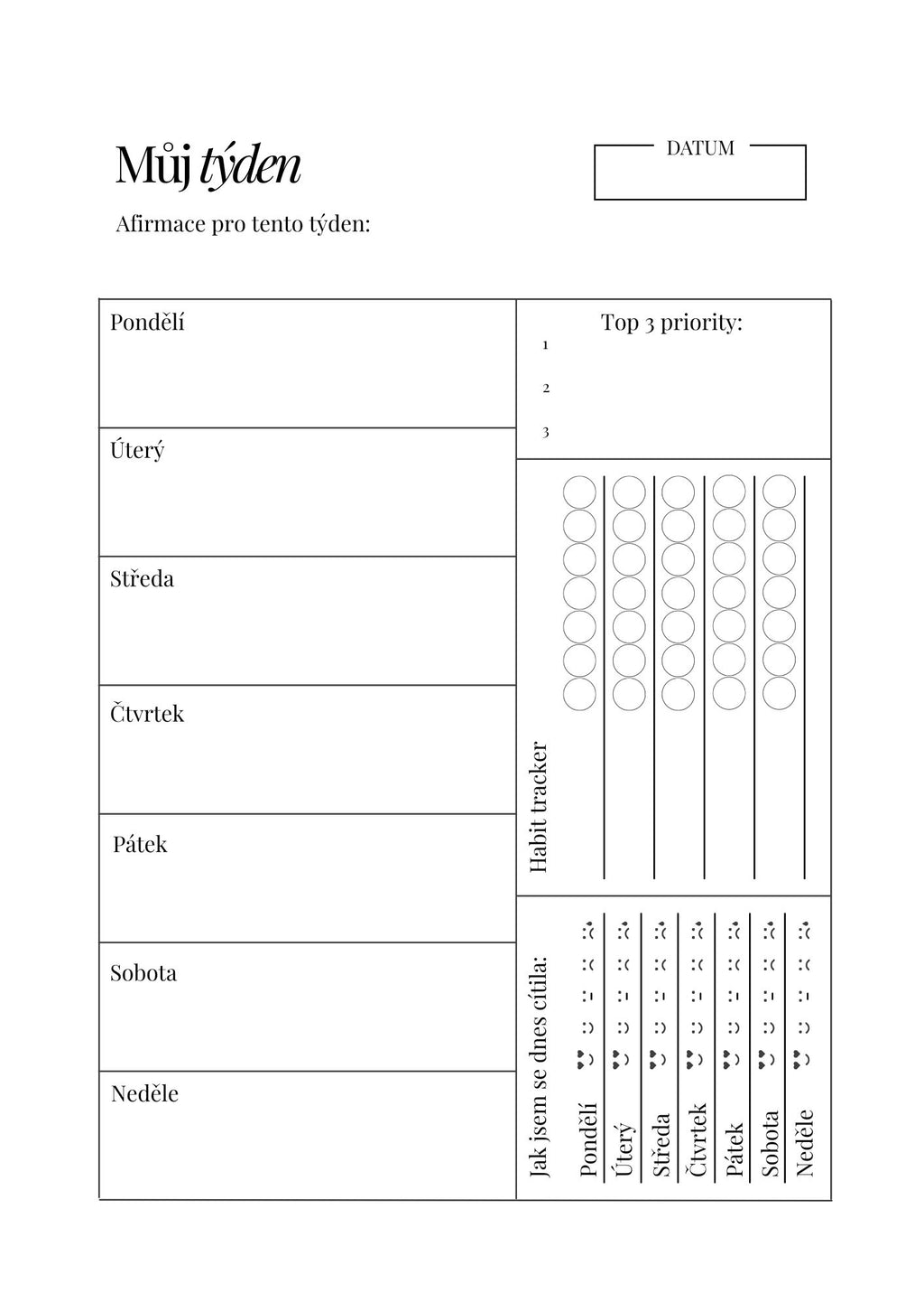 Wellbeing diary