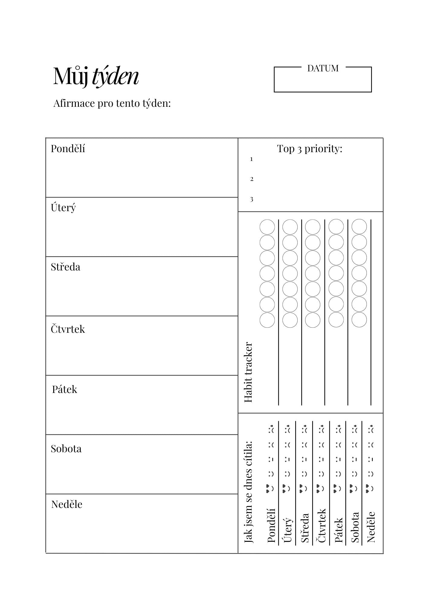 Wellbeing diary